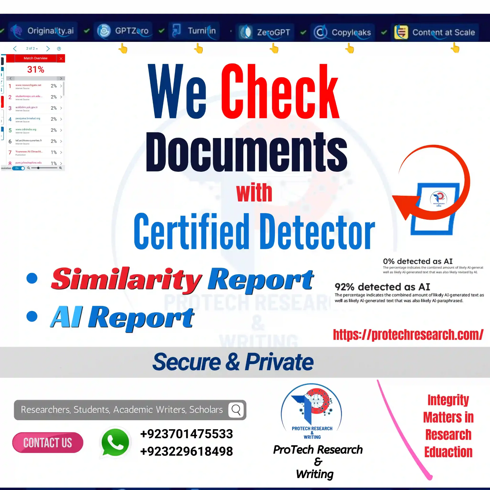 Similarity & AI Report service poster